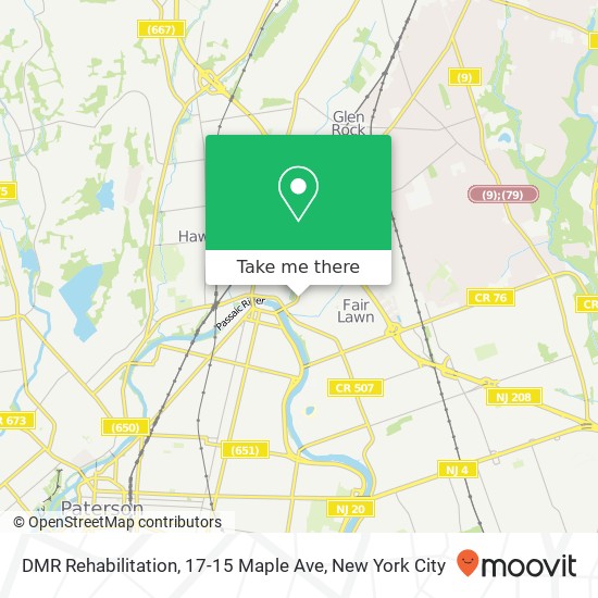 Mapa de DMR Rehabilitation, 17-15 Maple Ave