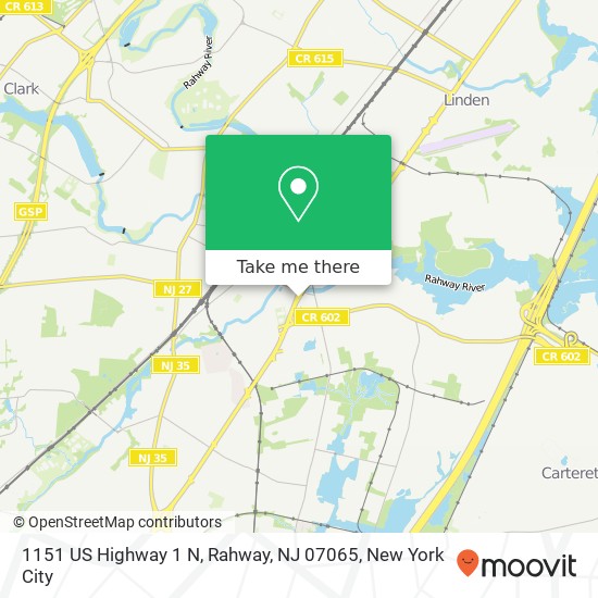 1151 US Highway 1 N, Rahway, NJ 07065 map