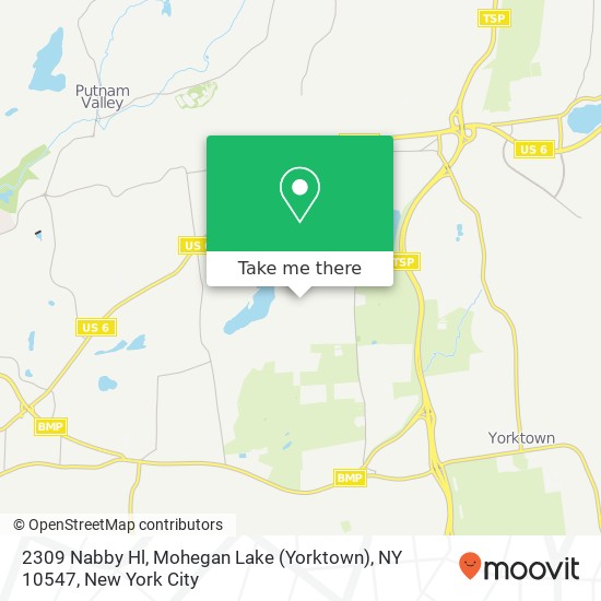 2309 Nabby Hl, Mohegan Lake (Yorktown), NY 10547 map