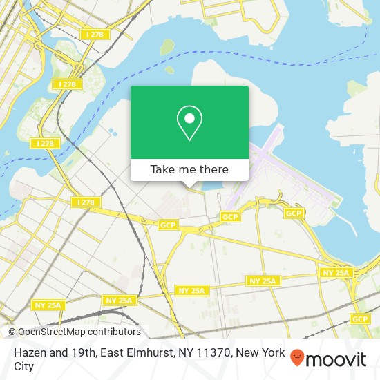 Mapa de Hazen and 19th, East Elmhurst, NY 11370