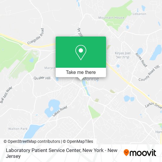 Mapa de Laboratory Patient Service Center