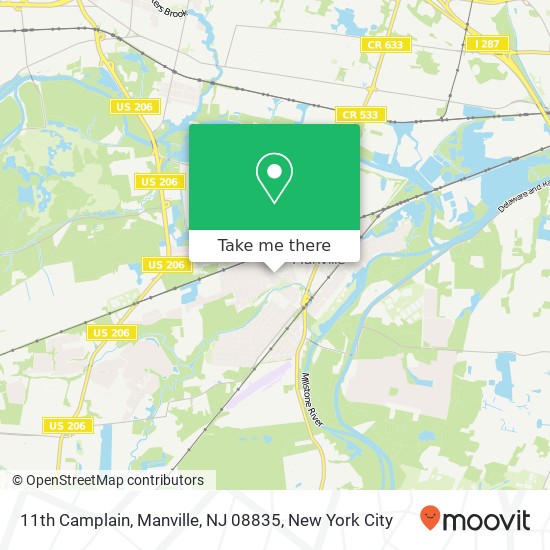 11th Camplain, Manville, NJ 08835 map