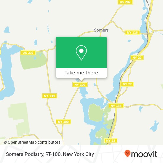 Mapa de Somers Podiatry, RT-100
