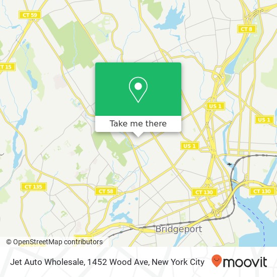Mapa de Jet Auto Wholesale, 1452 Wood Ave