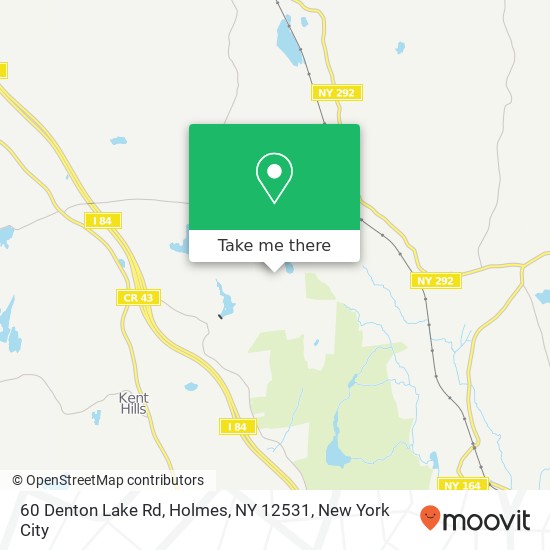 Mapa de 60 Denton Lake Rd, Holmes, NY 12531