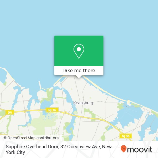 Mapa de Sapphire Overhead Door, 32 Oceanview Ave