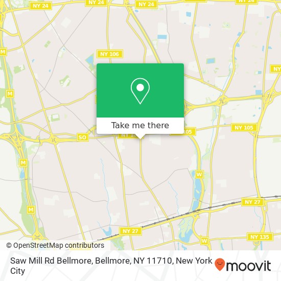 Mapa de Saw Mill Rd Bellmore, Bellmore, NY 11710