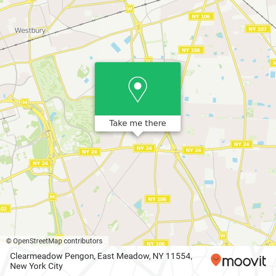 Mapa de Clearmeadow Pengon, East Meadow, NY 11554