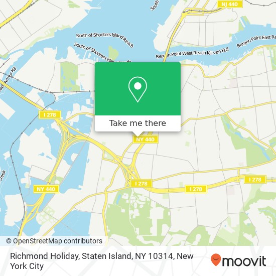 Mapa de Richmond Holiday, Staten Island, NY 10314