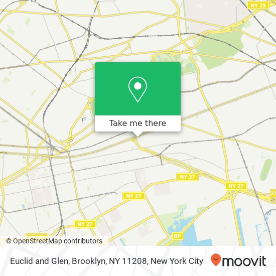 Euclid and Glen, Brooklyn, NY 11208 map