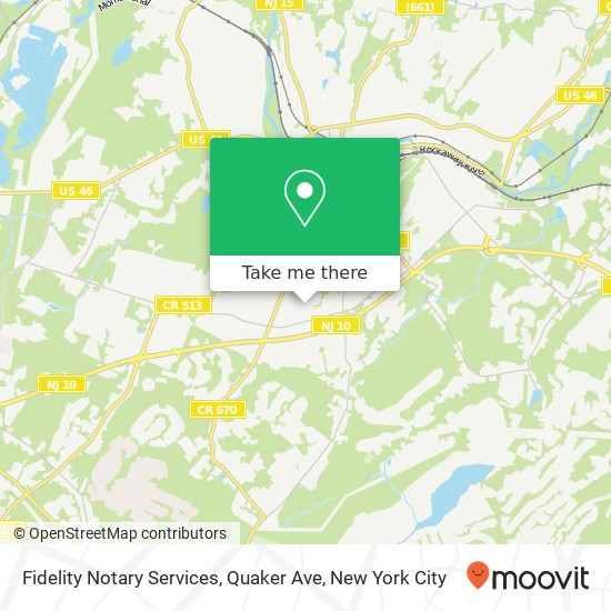 Mapa de Fidelity Notary Services, Quaker Ave