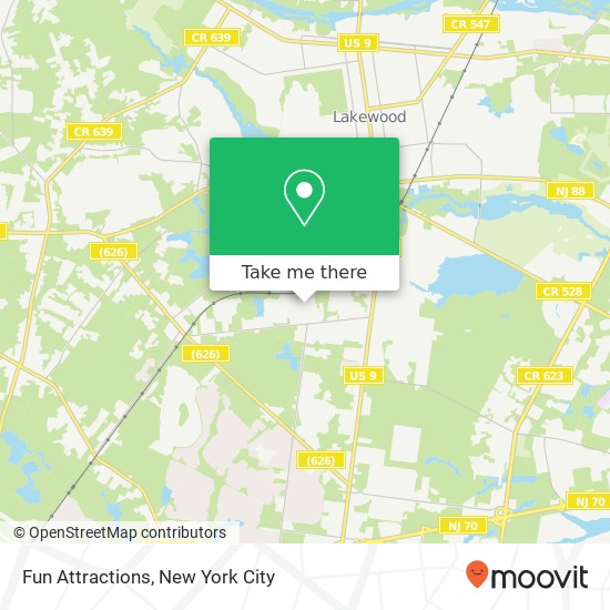 Fun Attractions map