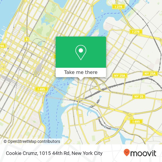Mapa de Cookie Crumz, 1015 44th Rd