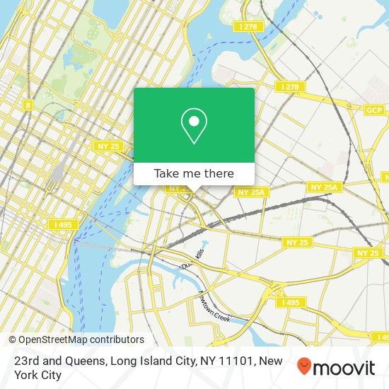 Mapa de 23rd and Queens, Long Island City, NY 11101