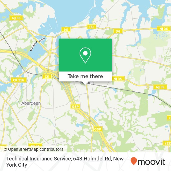 Technical Insurance Service, 648 Holmdel Rd map