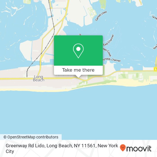 Mapa de Greenway Rd Lido, Long Beach, NY 11561