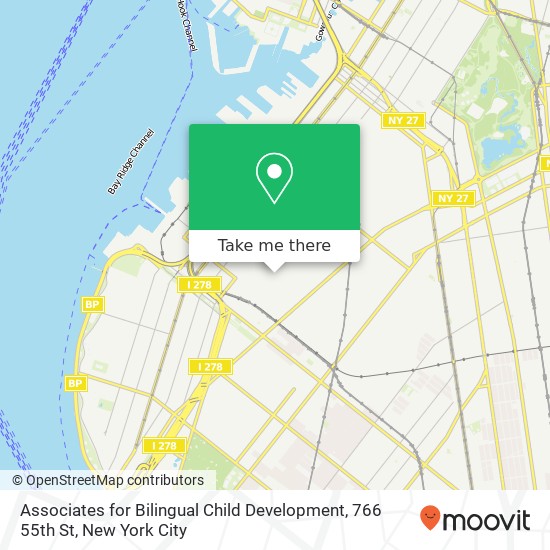 Mapa de Associates for Bilingual Child Development, 766 55th St