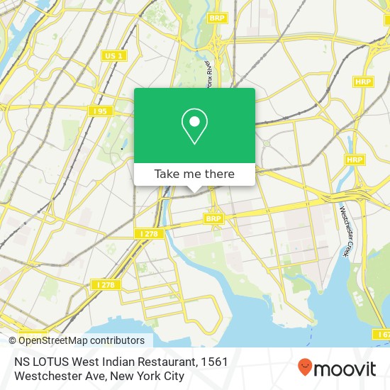 NS LOTUS West Indian Restaurant, 1561 Westchester Ave map