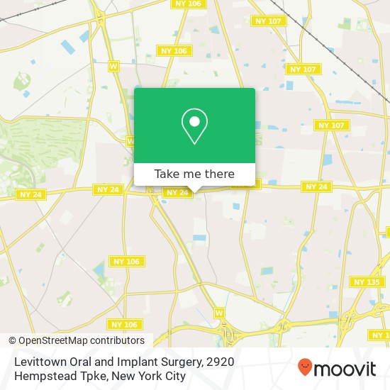 Mapa de Levittown Oral and Implant Surgery, 2920 Hempstead Tpke