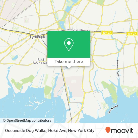 Oceanside Dog Walks, Hoke Ave map