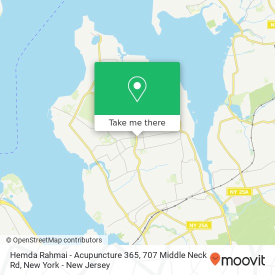 Mapa de Hemda Rahmai - Acupuncture 365, 707 Middle Neck Rd