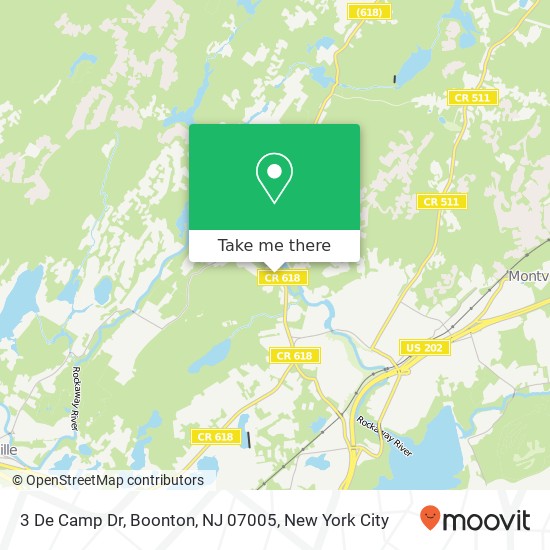 Mapa de 3 De Camp Dr, Boonton, NJ 07005