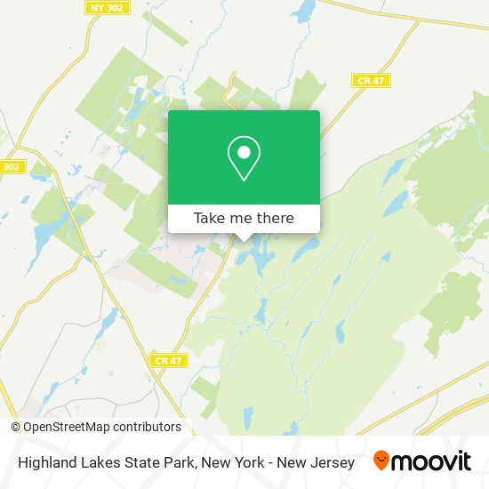 Mapa de Highland Lakes State Park, Scotchtown Collabar Rd