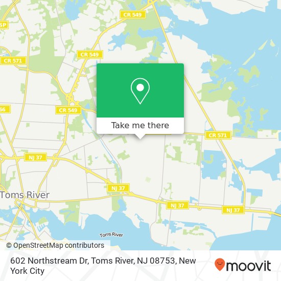 602 Northstream Dr, Toms River, NJ 08753 map