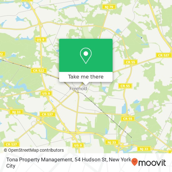 Tona Property Management, 54 Hudson St map