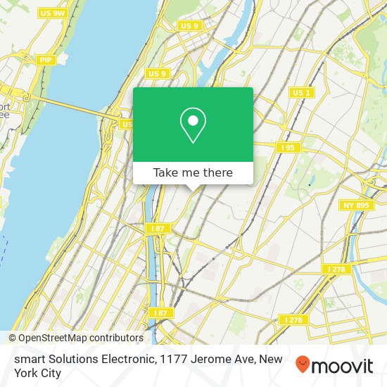 Mapa de smart Solutions Electronic, 1177 Jerome Ave