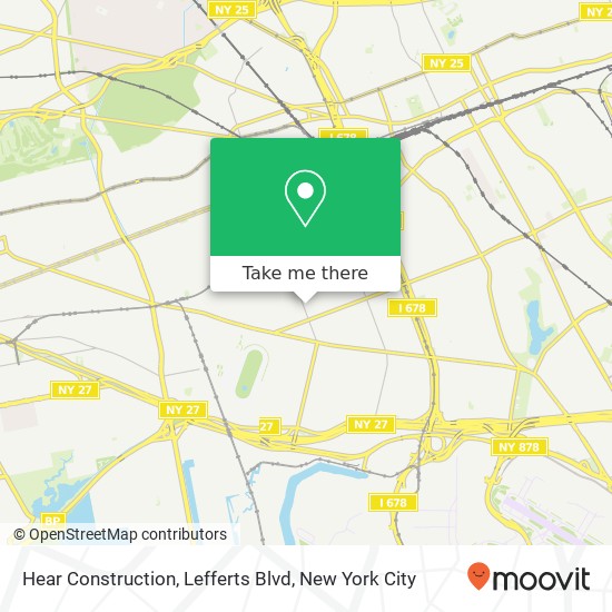 Hear Construction, Lefferts Blvd map
