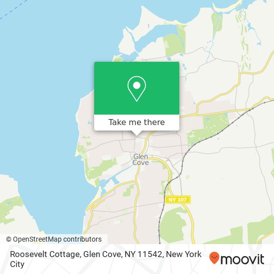 Mapa de Roosevelt Cottage, Glen Cove, NY 11542