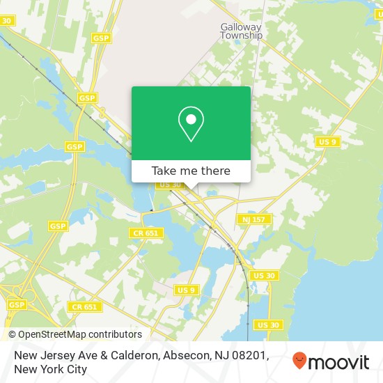 New Jersey Ave & Calderon, Absecon, NJ 08201 map