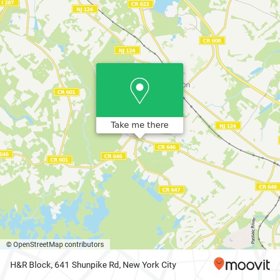 Mapa de H&R Block, 641 Shunpike Rd