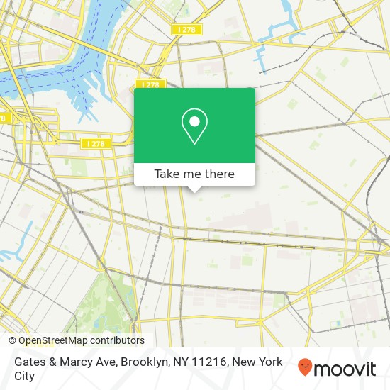 Mapa de Gates & Marcy Ave, Brooklyn, NY 11216