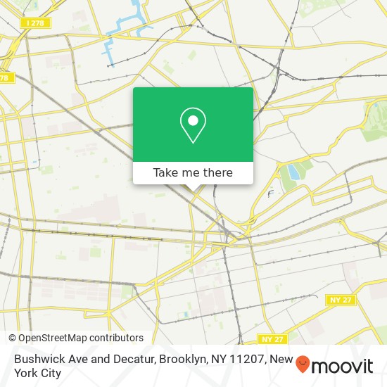 Bushwick Ave and Decatur, Brooklyn, NY 11207 map