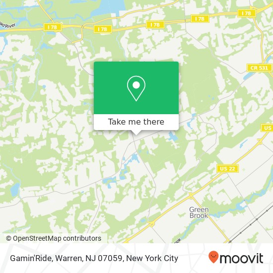 Mapa de Gamin'Ride, Warren, NJ 07059