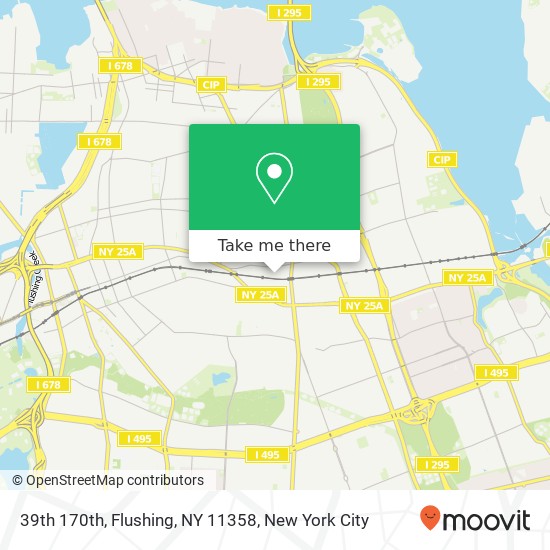 39th 170th, Flushing, NY 11358 map