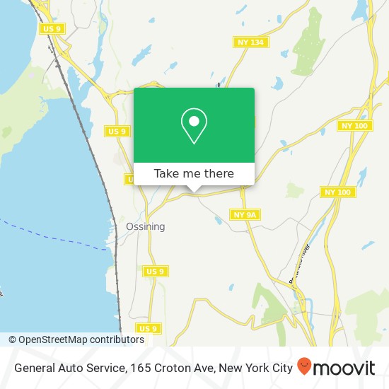 Mapa de General Auto Service, 165 Croton Ave