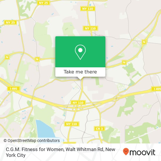 C.G.M. Fitness for Women, Walt Whitman Rd map