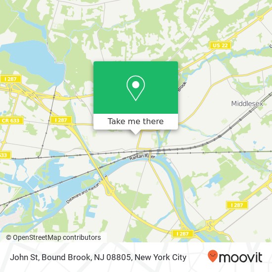 John St, Bound Brook, NJ 08805 map