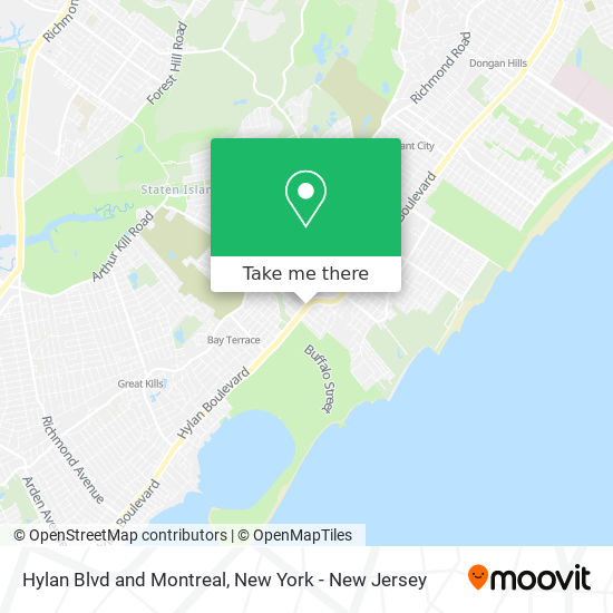 Hylan Blvd and Montreal map