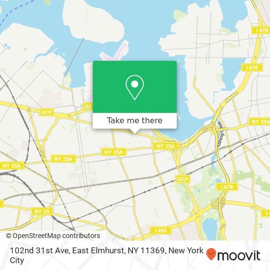 Mapa de 102nd 31st Ave, East Elmhurst, NY 11369