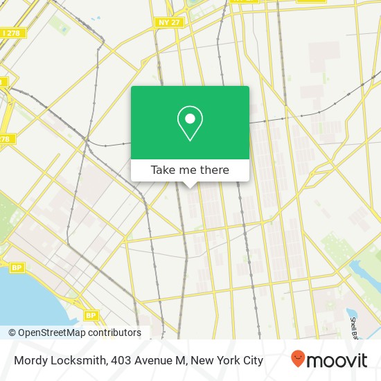 Mapa de Mordy Locksmith, 403 Avenue M