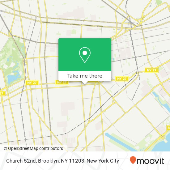 Mapa de Church 52nd, Brooklyn, NY 11203