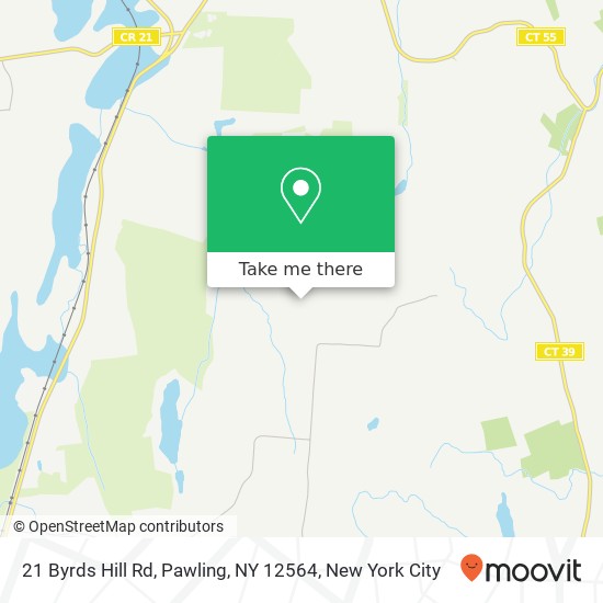 Mapa de 21 Byrds Hill Rd, Pawling, NY 12564