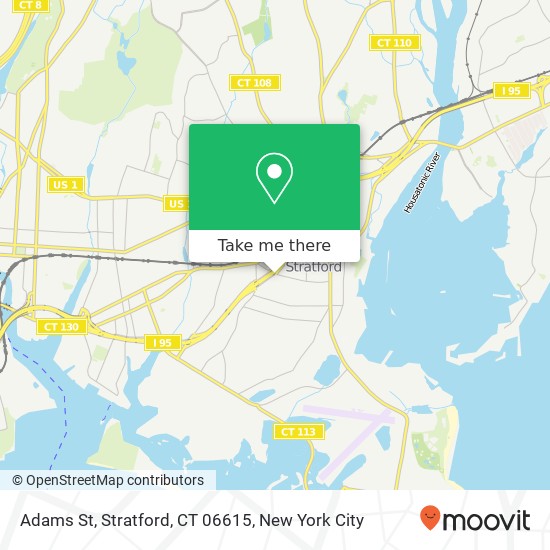 Mapa de Adams St, Stratford, CT 06615