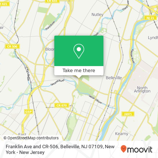 Franklin Ave and CR-506, Belleville, NJ 07109 map