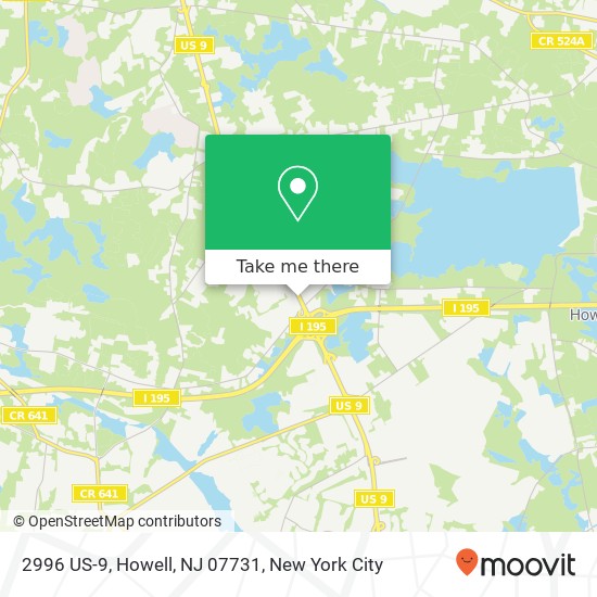 Mapa de 2996 US-9, Howell, NJ 07731