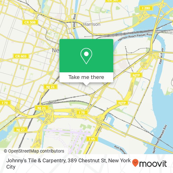 Johnny's Tile & Carpentry, 389 Chestnut St map